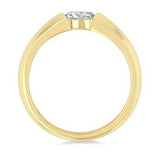 14K Yellow Gold Oval Cut Diamond Solitaire Fashion Ring, 0.30Carat TW
