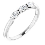 14KW Diamond Marquise Anniversary Band w/ 0.20 CTW, Size 7