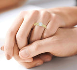14K Yellow Gold Lovebright Engagement Ring, 0.35 Carat TW