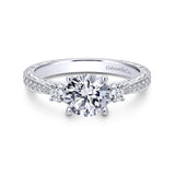 14KW Diamond Engagement Semi-Mount Ring, .39 CTW