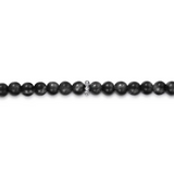 Sterling Silver Black Onyx Beaded Bracelet 8"