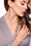 Sterling Silver Freshwater Pearl Bracelet, Studs, & Necklace Set