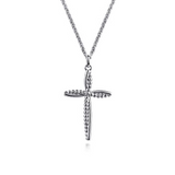 Sterling Silver Bujukan Fashion Cross Necklace