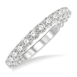 14K White gold .50CTW Diamond Lattice Round Cut Diamond Wedding Band