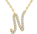 10K Yellow Gold Diamond Initial 