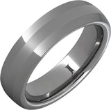 Rugged Tungsten Ring With Satin Center