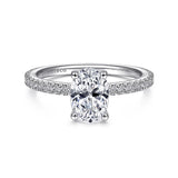 14KW Diamond Engagement Semi-Mount Ring, .21 CTW