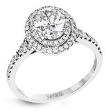 18KW Diamond Engagement Semi-Mount Ring w/ 0.37 ctw, Size 6.5