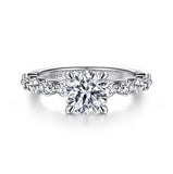 14KW Round Diamond Engagement Ring w/ 0.70 ctw