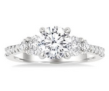14K White Gold .55Carat TW Diamond Round 0.85-1.20 Ct Engagement Ring