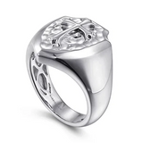 Sterling Silver Cross Signet Ring