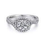 14KW Diamond Semi-Mount Engagement Ring w/ 0.54 ctw