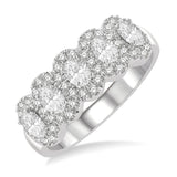 14K White Gold Diamond Wedding Band, 1.0 Carat tw