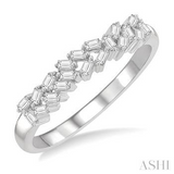 14K White Gold Diamond Scatter Band, 0.20Carat TW