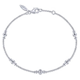 Sterling Silver Beaded Station Bracelet