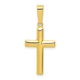 Sterling Silver Gold-Tone Cross Pendant