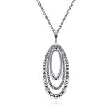 Sterling Silver Bujukan Oval Pendant