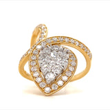 18KY Ladies Fashion Ring w/ 1.6 CTW