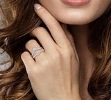 14K White Gold .33Carat TW Diamond Ring Guard