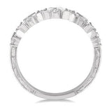 14K White Gold Diamond Zigzag Ring, 0.60 Carat TW