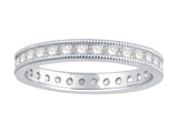 14KW  1.0CTW  Diamond Channel Set Milgrain  Round Eternity B