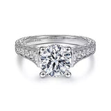 14KW Diamond Semi-Mount Engagement Ring w/ 0.28 ctw, Size 6