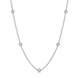 White Gold Diamonds by the Yard Necklace- 1.00 ctw