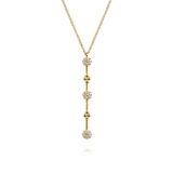 14K Yellow Gold Bujukan Diamond Necklace, 0.20Carat TW
