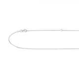 Sterling Silver (1.1 mm) Rhodium Plated Cable Link Chain, 16"