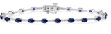 White Gold Sapphire and Diamond Bracelet