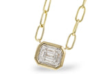 14K Yellow Gold Diamond Baguette Fashion Pendant. 0.26 Carat tw