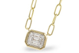 14K Yellow Gold Diamond Baguette Fashion Pendant. 0.26 Carat tw