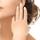 1.0 CTW 14KW Past Present & Future Lovebright Essential Diamond Engagement Ring