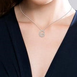 10K White Gold Diamond Initial "G" Necklace- 0.06 Carat tw