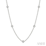 White Gold Diamonds by the Yard Necklace- 1.00 ctw