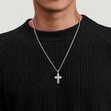 Sterling Silver Brushed Cross Pendant