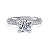 14KW Semi-Mount Diamond Engagement Ring w/ 0.17 ctw