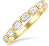 14K Yellow Gold Diamond Wedding Band, 0.70 Carat tw