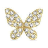 Yellow Gold Diamond Butterfly Earrings