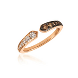 Yellow Gold Chocolate and Vanilla Diamond Ring