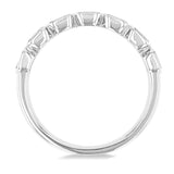 14KWG East-West Emerald Cut Bezel Diamond Fashion Band – 0.70ctw