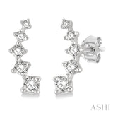 Diamond Fashion Climber Earrings, 0.10 Carat tw