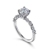 14KW Diamond Engagement Ring w/ 0.46 ctw