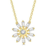 10K Yellow Gold Petite Wheel Diamond Fashion Pendant, 0.15Carat TW