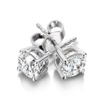 14K White Gold Diamond Stud Earrings, 1.23 Carat tw