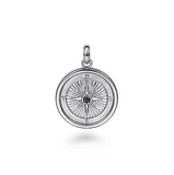 Men's Sterling Silver Compass Pendant