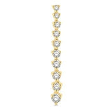Yellow Gold Drop Earrings, 0.50 Carat TW