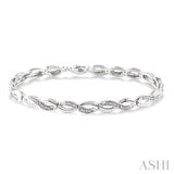 Sterling Silver Diamond Bracelet, .15CTW