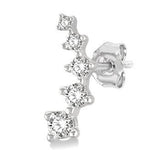 Diamond Fashion Climber Earrings, 0.10 Carat tw