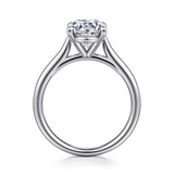 Gabriel &amp; Co. 14K White Gold Diamond  Oval Solitaire Engagement Ring